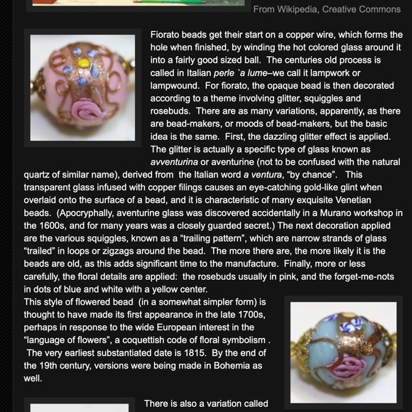 1920s ORIGINAL Venetian Murano Glass Beads/Earrings - Picture 9 of 9